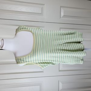CUTE!!! New Additions Maternity tank xl green abd pastel yellow stripes
